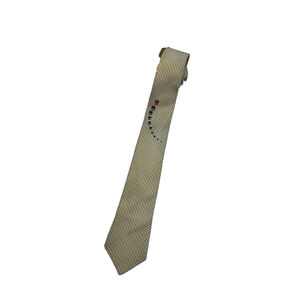 Vintage Wembley Tie Beige Geometric Pattern Necktie Classic Mens Fashion